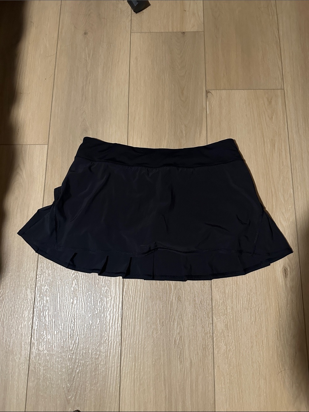 lululemon athletica Black Athletic Skort with Subtle Ruffle Hem
